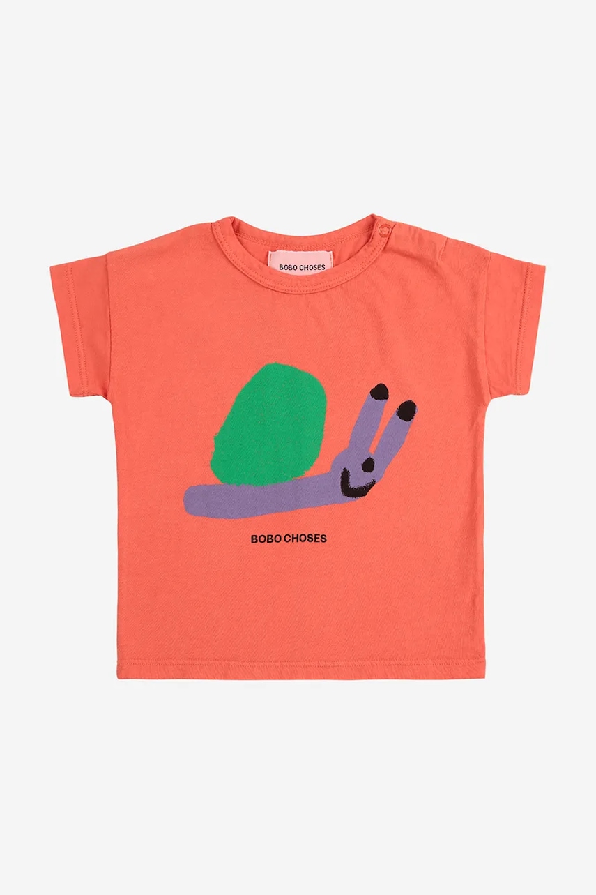 Бавовняна футболка для немовлят Bobo Choses Funny Snail